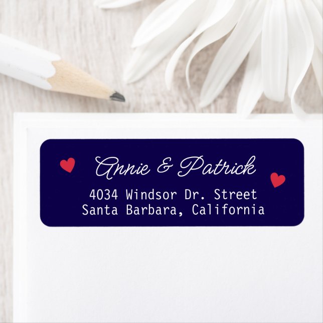 Bride Groom Wedding Love Red Hearts Blue (Insitu)