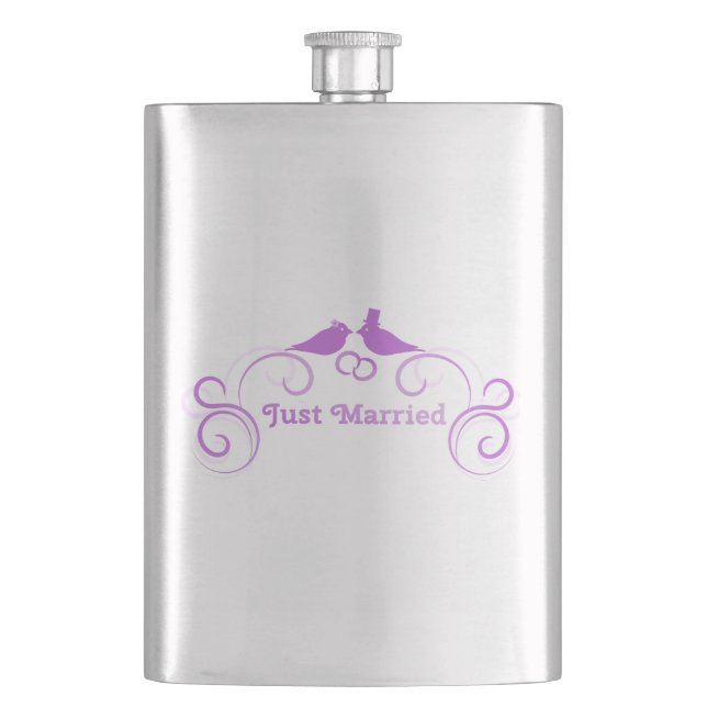 Bride Groom Wedding Personalize Destiny Destiny'S Hip Flask (Front)