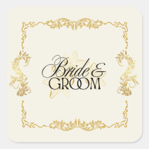 Bride & Groom Wedding Stickers