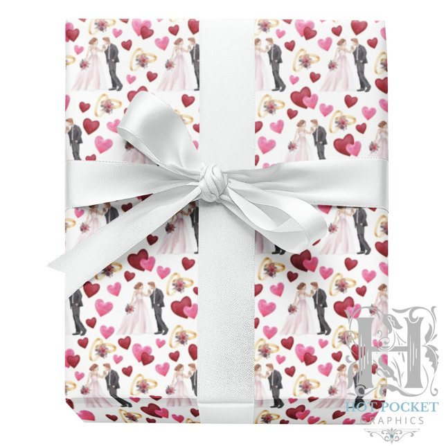 Bride & Groom Wedding Wrapping Paper (Creator Uploaded)