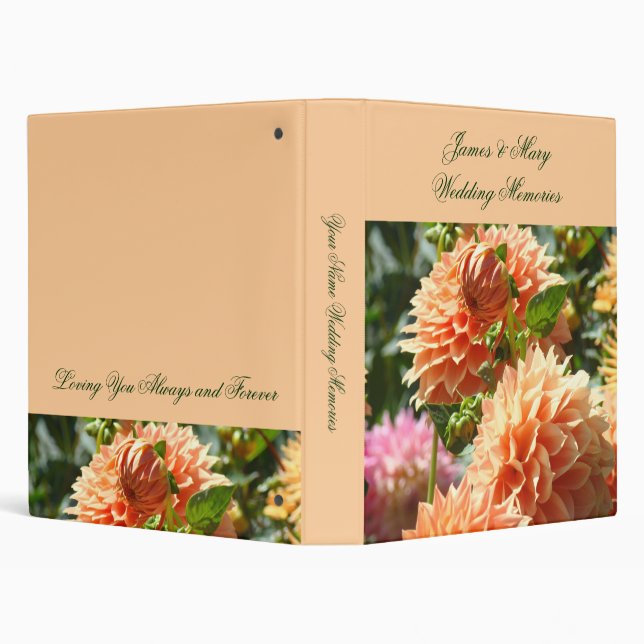 Bride Groom's Name Wedding Memories binder (Background)