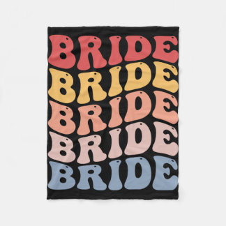 Bride Groovy Bridal Bachelorette Party  Fleece Blanket