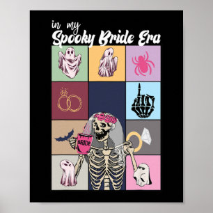 Bride Halloween In My Spooky Bride Era Wedding Bac Poster