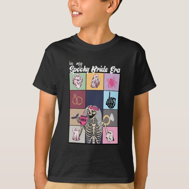 Bride Halloween In My Spooky Bride Era Wedding Bac T-Shirt (Front)