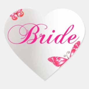 bride heart sticker