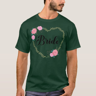 Bride Hen Party Floral Wreath Team Bride T-Shirt