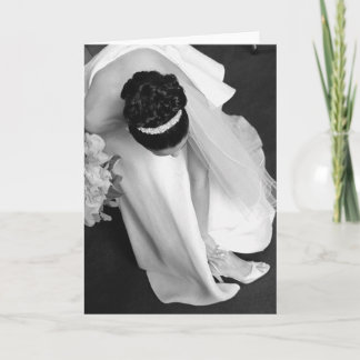 Bride & her shoes card