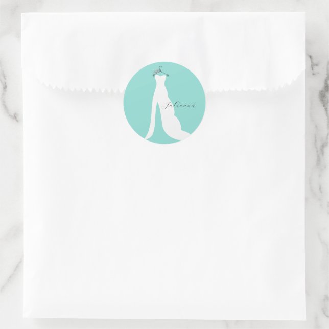 BRIDE Here Comes The Bride Party Classic Round Sticker (Bag)