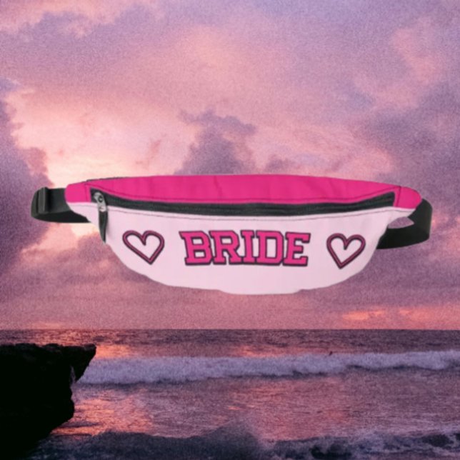 ♡ BRIDE ♡ – Hot Pink Font & Top Bachelorette Fanny Pack (Creator Uploaded)