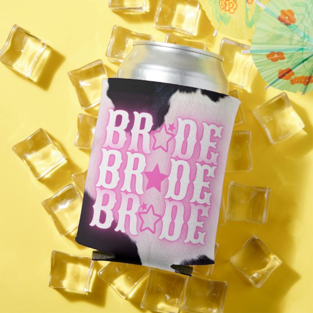 Bride Howdy Cowgirl Customized  Can Cooler (In Situ Summer)