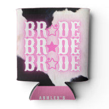 Bride Howdy Cowgirl Customized Can Cooler