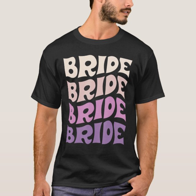 Bride I Do Crew Retro Bachelorette Party Bride Bri T-Shirt (Front)