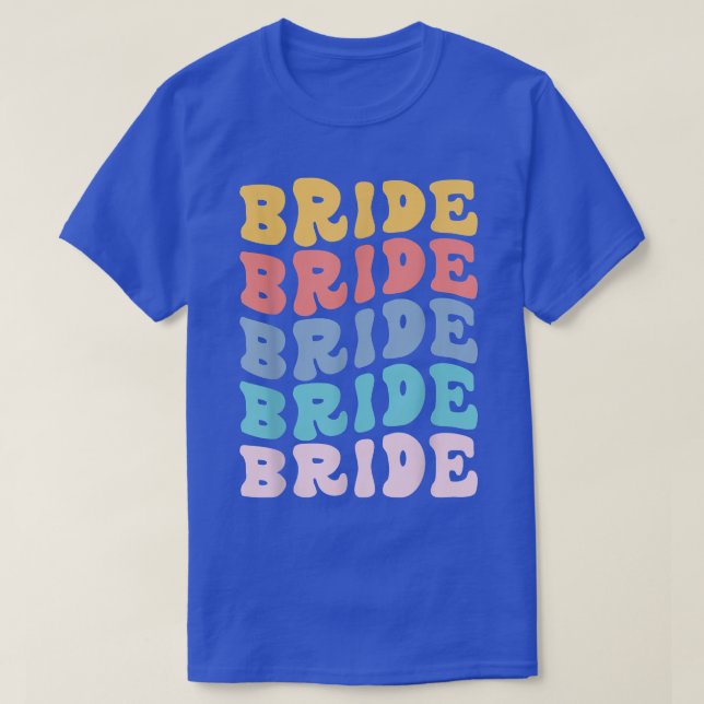 Bride I Do Crew Retro Bachelorette Party Bride Bri T-Shirt (Design Front)