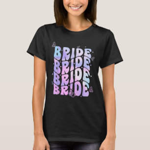 Bride I Do Crew Retro Groovy Bachelorette Party T-Shirt