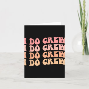 Bride I Do Crew Retro Wedding Bride Bachelorette P Card