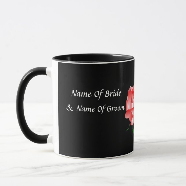 "Bride III" Rose Mug - Customizable (Left)
