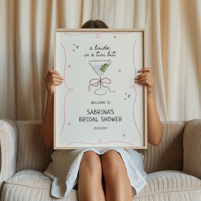 Bride In A Tini Bit Bridal Shower Welcome Poster (Creator Uploaded)