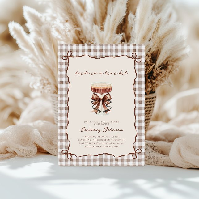 Bride in a Tini Bit Rustic Bridal Shower Invitation (Creator Uploaded)