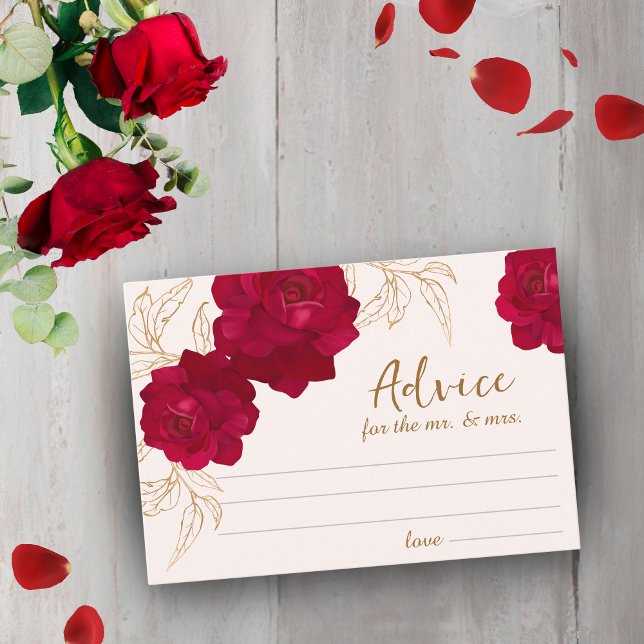 Bride in bloom bridal shower Advice Enclosure Card (Creator Uploaded)
