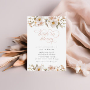 Bride in Bloom Soft Spring Elegant Bridal Party Invitation