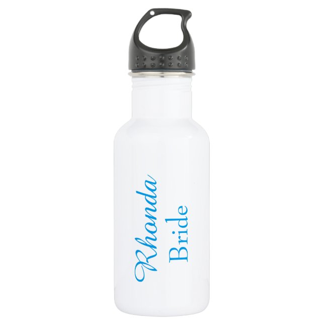 Bride in blue 532 ml water bottle (Front)