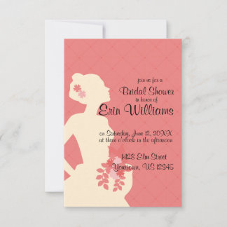 Bride in Dress Diamonds Bridal Shower Invitation