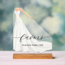Bride in Gown Bridal Shower Favors