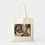 Bride in Mirror Charcoal bridesmaids gift tote bag<br><div class="desc">Spooky gothic charcoal drawing of Bride in Mirror with reflection of bridegroom in the mirror as well. BE ORIGINAL! Use for wedding invites for all the parties! Bridal shower,  wedding,  save the date. BRIDESMAIDS GIFTS!</div>