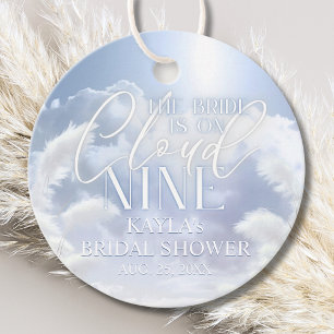 Bride is On Cloud Nine 9 Pampas Bridal Shower Favour Tags