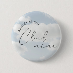 Bride Is On Cloud Nine Bridal Shower  2 Inch Round Button