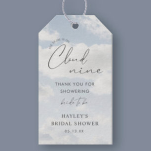 Bride Is On Cloud Nine Bridal Shower Gift Tags