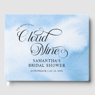 Bride Is On Cloud Nine Bridal Shower Welcome Guest Book