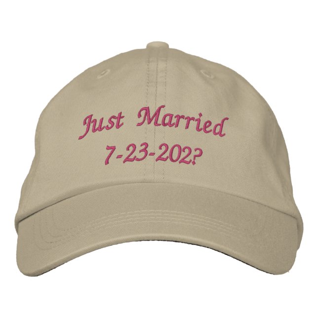 Bride Just Married  Embroidered Hat (Front)
