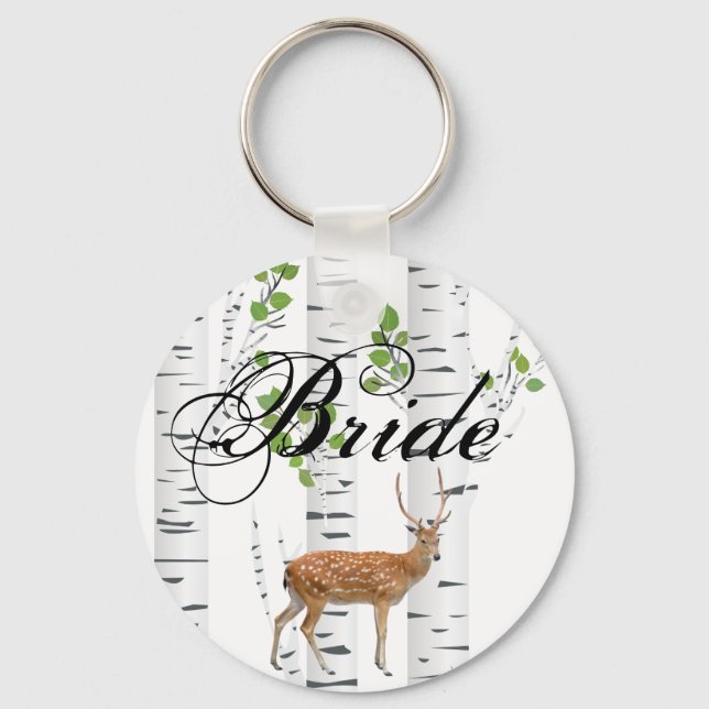 Bride Key Chain Deer Doe Buck Woodland Hunting (Front)