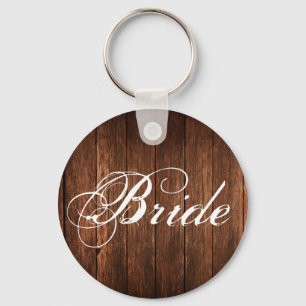 Bride Key Chain Geometric Garden Barn Wood Country