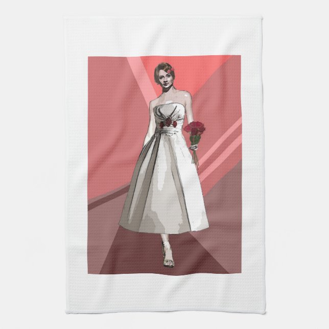 Bride Kitchen Towel (Vertical)