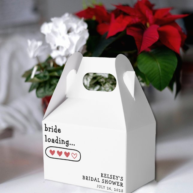Bride Loading Hearts Bridal Shower  Favor Box (Bride Loading Hearts Bridal Shower Favor Boxes
)