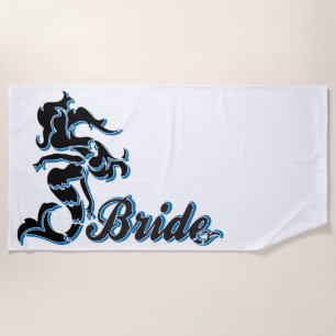 Bride Mermaid Beach Destination Party Towel