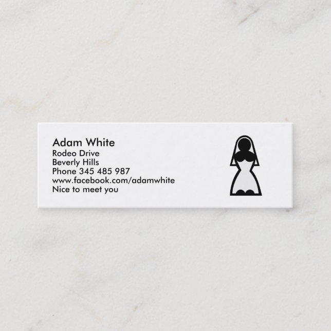 Bride Mini Business Card (Front)