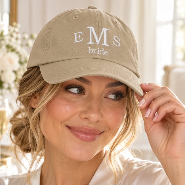  Bride Monogram Embroidered Hat (Creator Uploaded)