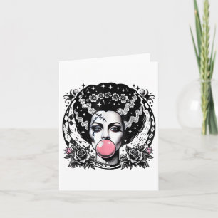Bride Of Frankenstein Bubblegum Monster Halloween  Card