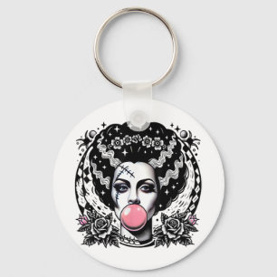 Bride Of Frankenstein Bubblegum Monster Halloween Keychain