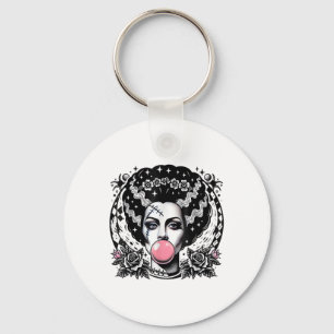 Bride Of Frankenstein Bubblegum Monster Halloween  Keychain