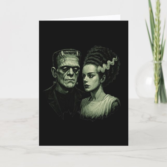 Bride Of Frankenstein Folded Card (Front)