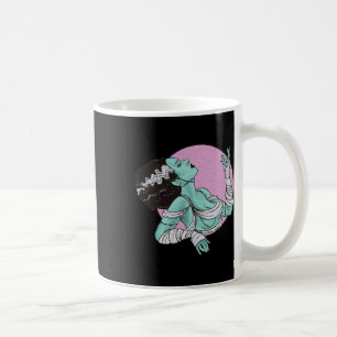 Bride Of Frankenstein Halloween Retro Pink Coffee Mug