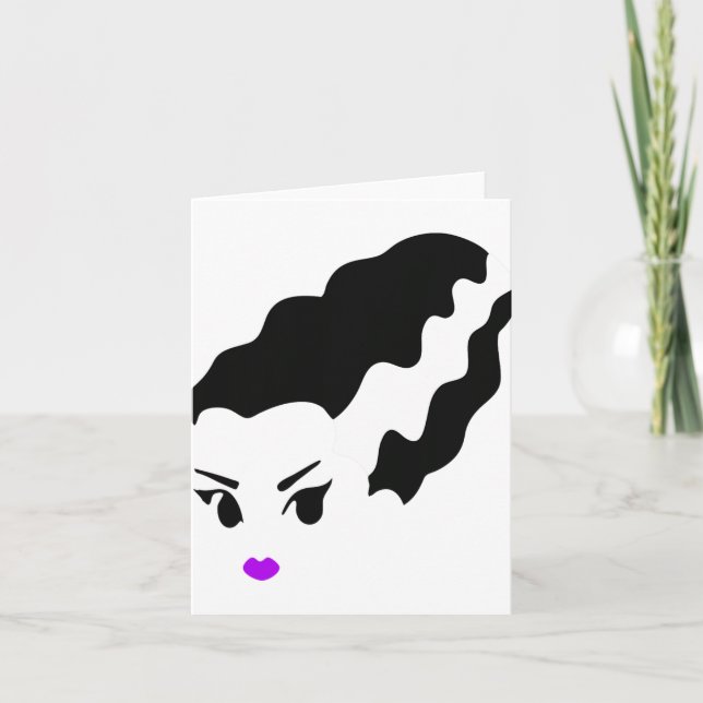 Bride Of Frankenstein Monster Halloween Costume 2  Card (Front)