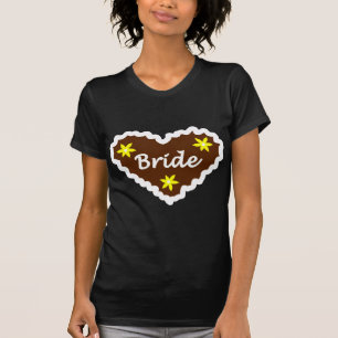 Bride Oktoberfest Heart Design T-Shirt