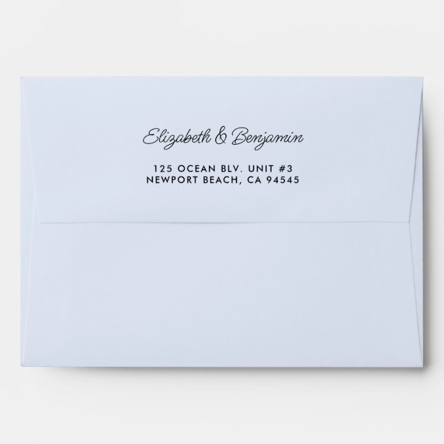 Bride on Cloud 9 Pastel Blue Chic Bridal Shower Envelope (Back (Top Flap))