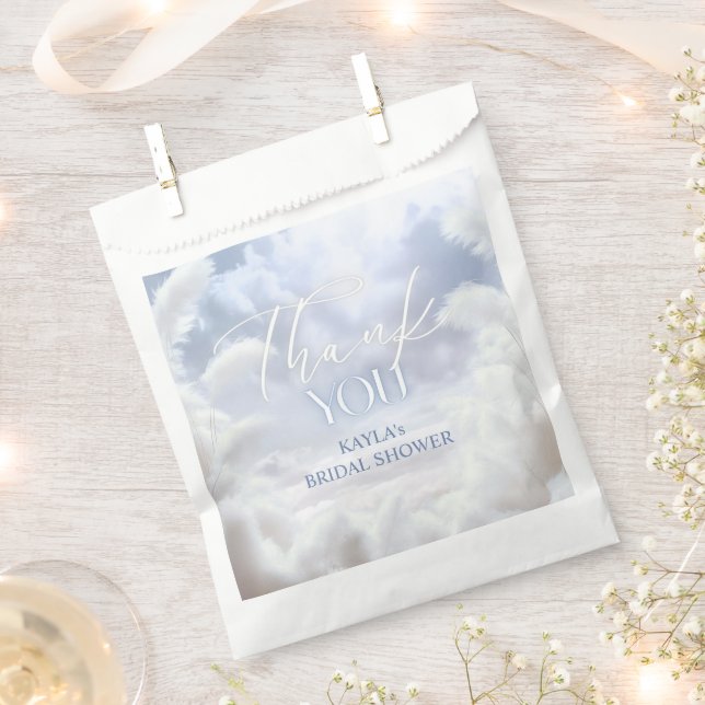 Bride On Cloud Nine 9 Pampas Bridal Shower Favour Bag (Clipped)