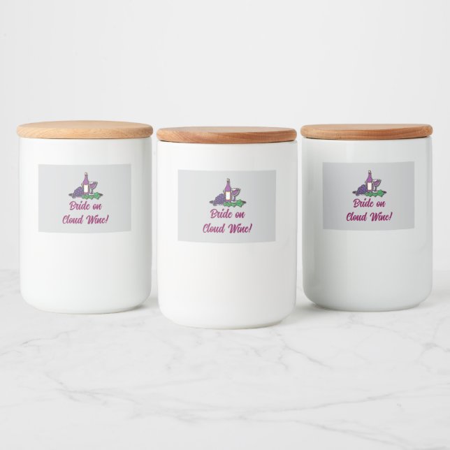 Bride on Cloud Wine! Food Label (Bottles)
